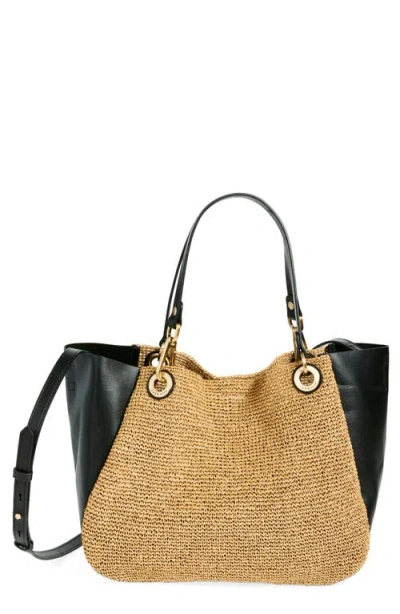 Rag & Bone Mini Revival Summer Tote In Natural Black