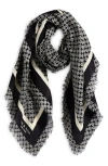 Rag & Bone Mira Print Scarf In Black