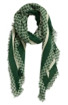 Rag & Bone Mira Print Scarf In Green