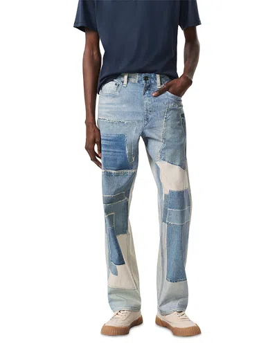 Rag & Bone Miramar Canvas Straight Fit Jeans In Patchwork