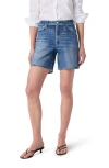 Rag & Bone Miramar Refine Knit Kaia High Waist Relaxed Fit Faux Denim Ponte Shorts