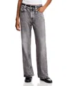 Rag & Bone Miramar Shea High-rise Relaxed Straight Jeans In Raven