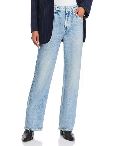 Rag & Bone Miramar Shea High Rise Relaxed Cotton Terry Sweatpant Jeans In Riverly