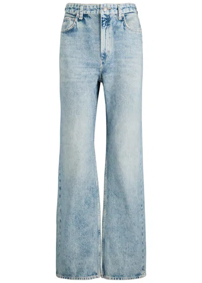 Rag & Bone Miramar Shea Straight-leg Chambray Trousers In Light Blue