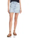 Rag & Bone Miramar Ponte Printed Stretch-jersey Mini Skirt In Blue