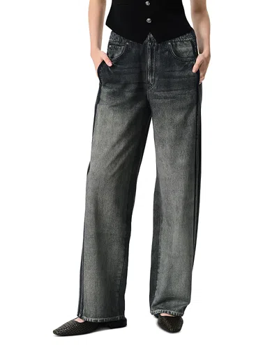 RAG & BONE RAG & BONE MIRAMAR WIDE LEG COTTON TERRY TRACK PANTS