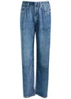 Rag & Bone Miramir Logan Jeans-print Satin Trousers