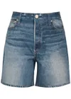 Rag & Bone Miramar Refine Knit Kaia High Waist Relaxed Fit Faux Denim Ponte Shorts
