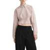 Rag & Bone Morgan Stripe Cropped Shirt In Brown Stripe