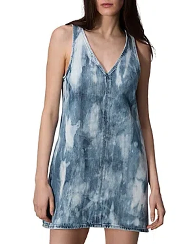 Rag & Bone Women's Naia Tie-dye Denim Minidress In Indigo Water Color