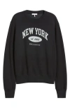 Rag & Bone New York Collegiate Graphic Sweatshirt In Black
