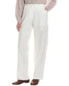 Rag & Bone Newman Linen-blend Pant In White