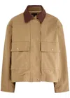 Rag & Bone Nonie 2-in-1 Cotton Twill Jacket In Beige