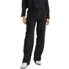 Rag & Bone Wide-leg Jeans In Blkfx Suede