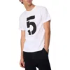 Rag & Bone Men's Numbers Game 5 T-shirt In Washed White