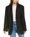 Rag & Bone Odessa Linen-blend Blazer In Black