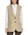 Rag & Bone Odessa Linen-blend Vest In Brown