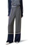 Rag & Bone Olive Printed Pull-on Pants In Deep Navy