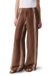Rag & Bone Brown Olivia Linen Trousers In Brown Stripe