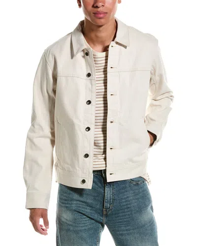 Rag & Bone Owen Cotton Trucker Jacket In White