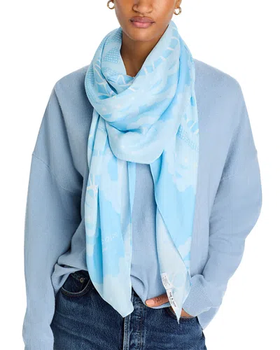 Rag & Bone Paisley Square Scarf In Sky Blue