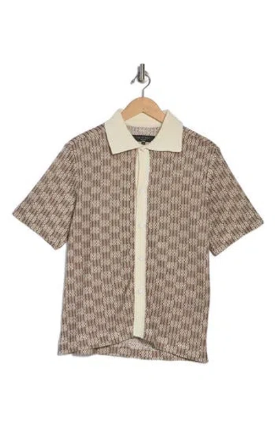 Rag & Bone Payton Short Sleeve Knit Button-up Shirt