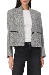 Rag & Bone Pippa Wool Blend Tweed Blazer In White Black