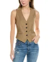 Rag & Bone Priya Italian Stripe Wool-blend Vest In Brown