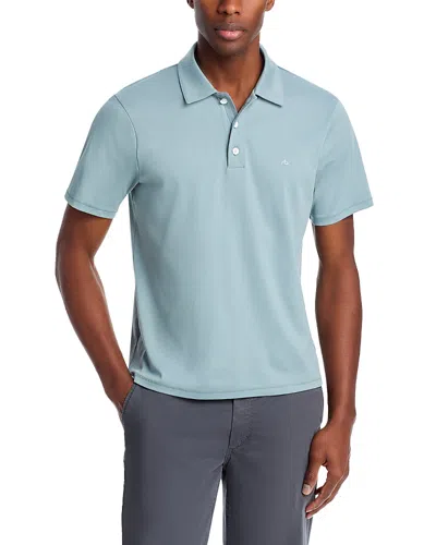 Rag & Bone Pure Pima Polo Shirt In Stone Blue