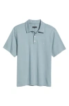 Rag & Bone Pure Pima Polo In Stoneblue