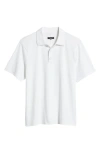 Rag & Bone Classic Cotton Slub Jersey Polo In White