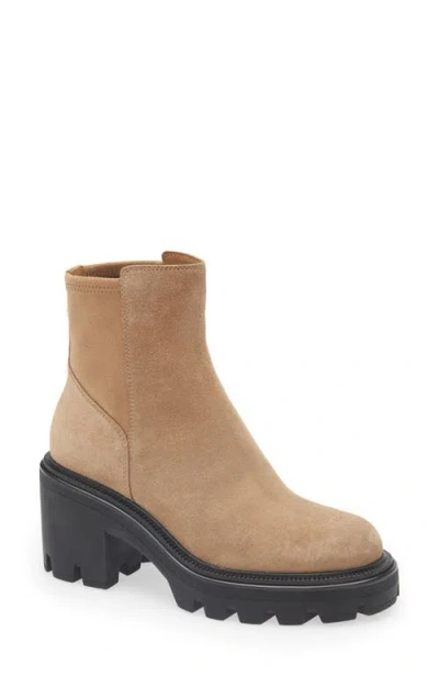 Rag & Bone Quinn Lug Sole Chelsea Boot In Camel Suede