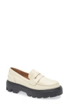 Rag & Bone Quinn Lug Sole Penny Loafer In Greige