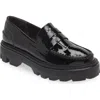 Rag & Bone Quinn Patent-leather Lug-sole Penny Loafers In Black Patent