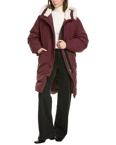 Rag & Bone Rae Puffer Coat In Purple