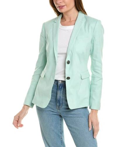 Rag & Bone Razor Linen-blend Blazer In Green