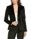 Rag & Bone Razor Velvet Blazer In Black