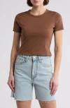 Rag & Bone Rb Enhance Baby Tee In Cocoa