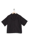 Rag & Bone Reese Short Sleeve Button-up Shirt In Black