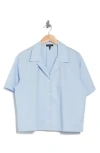 Rag & Bone Reese Short Sleeve Button-up Shirt In Blue