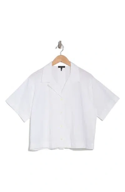 Rag & Bone Reese Short Sleeve Button-up Shirt In White