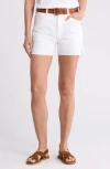 Rag & Bone Retro Cut Off Shorts In White