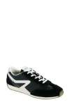Rag & Bone Retro Slim Mixed Leather Sneakers In Black