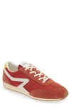 Rag & Bone Retro Mixed Leather Runner Sneakers In Lava Red