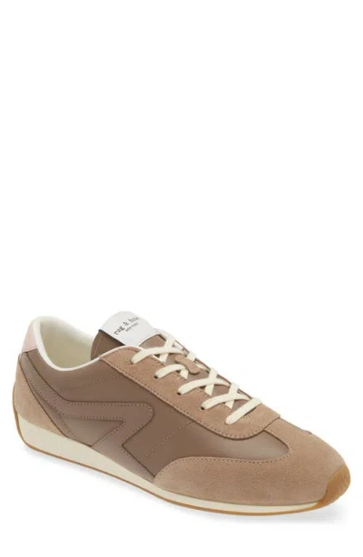 Rag & Bone Retro Runner Slim Sneakers Mushroom In Mushroom Suede