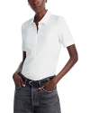 Rag & Bone Mixed Media Rib Polo In White