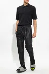 Rag & Bone Ribbed Polo Shirt In Black