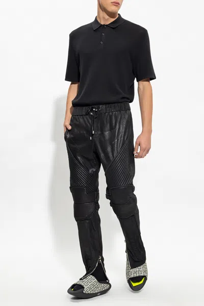 Rag & Bone Ribbed Polo Shirt In Black
