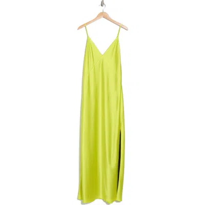 Rag & Bone Rissa Bias Cut Slipdress In Lime Green