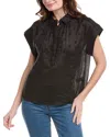 Rag & Bone Robin Embroidered Top In Black